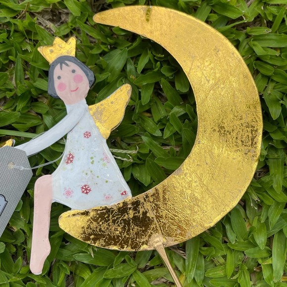 1 Home Decor NEW Golden Half moon Fairy decor, girly rooms or for plants - Picture 7 of 15